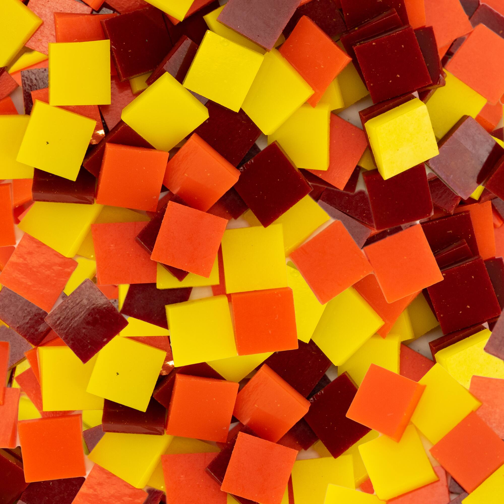 Small Opal Mosaic Stained Glass Squares, 8oz.